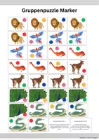 Vorschau - Lehrpläne/Lehrermaterial - Zoo Marker Gruppenpuzzle - Deckblatt