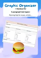 Vorschau - Arbeitsblätter - Graphic Planner for 5-paragraph texts (article, essay ...) - Deckblatt