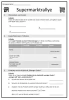 Vorschau - Arbeitsblätter - Supermarktrallye (Zucker im Alltag) - Deckblatt