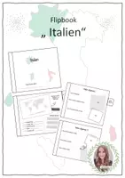 Vorschau - Stundenentwürfe - Geografie - Flipbook Italien (Klasse 5-8) - Deckblatt