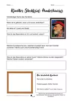 Vorschau - Arbeitsblätter - KUNST: Künstler-Steckbrief zu Hundertwasser - Seite 1