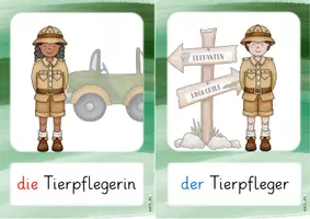 Vorschau - Poster - Wortspeicher: Zootiere (Bildkarten + Begriffe) - Seite 1