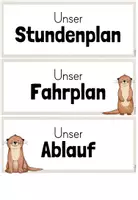 Vorschau - Poster - Tagestransparenz/ Tagesplan: Stundenplan deine Otterklasse (beige) - Seite 2