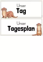 Vorschau - Poster - Tagestransparenz/ Tagesplan: Stundenplan deine Otterklasse (beige) - Seite 3