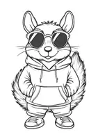Vorschau - Arbeitsblätter - Hoodie Kunst Eichhörnchen Mandala Bilder ausmalen - Seite 3