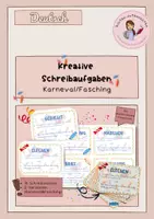 Vorschau - Arbeitsblätter - Kreative Schreibanlässe Karneval / Fasching / Fastnacht für die 4.–6. Klasse - Deckblatt
