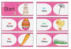 Vorschau - Spiele - Lesespiel/domino Frühling - Seite 1