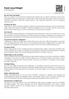 Vorschau - Arbeitsblätter - Frank Lloyd Wright (Infotext und Übungen) - Deckblatt