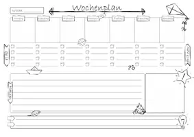 Vorschau - Anderer Materialtyp - Wochenplan nur für dich, endlich die Woche im Blick! - Deckblatt