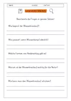 Vorschau - Arbeitsblätter - Leseverständnis 4. Klasse "Der Wasserkreislauf" - Seite 1