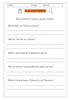 Vorschau - Arbeitsblätter - Leseverständnis 4. Klasse "Vulkane - Feuer aus der Erde" - Seite 1