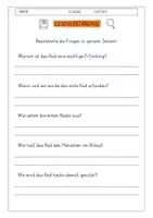 Vorschau - Arbeitsblätter - Leseverständnis 4. Klasse "Die Erfindung des Rades" - Seite 1
