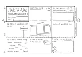 Vorschau - Arbeitsblätter - Freundschaft - Kreatives Leporello zum Thema Freunde / Minimuch - Seite 1