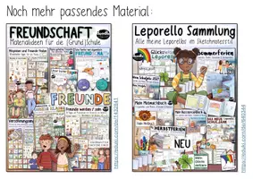Vorschau - Arbeitsblätter - Freundschaft - Kreatives Leporello zum Thema Freunde / Minimuch - Seite 3