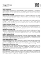 Vorschau - Arbeitsblätter - Gregor Mendel (informationstext und Übungen) - Deckblatt