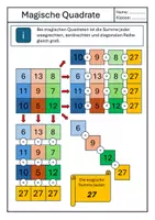 Vorschau - Arbeitsblätter - Magische Quadrate - Addieren im Zahlenraum 20, 100, 1000 - Seite 1