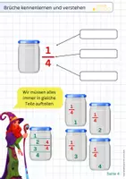 Vorschau - Arbeitsblätter - Brüche Bruchrechnen Klasse 5 6 - Zauberschule - Seite 3