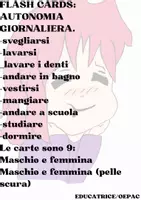 anteprima - Flashcard - FLASH CARDS AUTONOMIA GIORNALIERA: CAA - Pagina 1