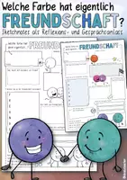 Vorschau - Arbeitsblätter - Welche Farbe hat eigentlich Freundschaft? - Sketchnotes - Deckblatt