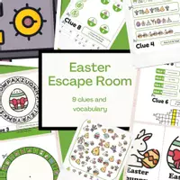 Vista previa - Juegos / Gamificación - Easter Escape Room | EFL ESL | Stations PDF Breakout Spring - Portada