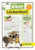 Vorschau - Arbeitsblätter - Biber - Arbeitsblatt mit Lückentext - Deckblatt