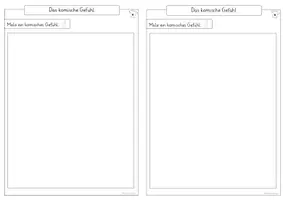 Vorschau - Arbeitsblätter - Das komische Gefühl - 2 ABs zum Bilderbuch - Seite 1