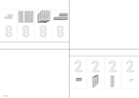 Vorschau - Mal- und Bastelvorlagen - Zahlen-Klappbuch ZR 1000 - 10000 - Seite 1