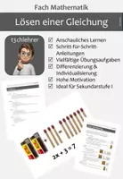 Vorschau - Arbeitsblätter - Lösen einer Gleichung (Mathematik, Klasse 7) - Deckblatt