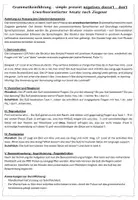Vorschau - Stundenentwürfe - Grammatikeinführung - Simple Present - Verneinung - Seite 1