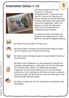 Vorschau - Mal- und Bastelvorlagen - Zahlen 1 - 10 - Knetmatten - Mengen und Ziffern im Zahlenraum 10 - Seite 1