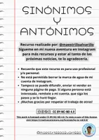 Vista previa - Unidades / Secuencias / Situaciones de Aprendizaje - Flipbook multinivel de sinónimos y antónimos - página 1