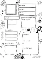 Vorschau - Arbeitsblätter - Steckbrief Fiche signalétique Französisch für Musiker innen Sänger innen Künstler innen - Deckblatt
