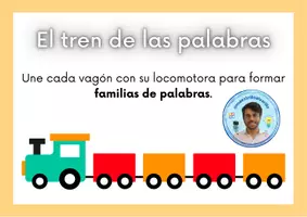 Vista previa - Tarjetas / Manipulativos - El tren de las palabras - página 1