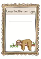 Vorschau - Poster - Classroom-Management: Kind bzw. Faultier des Tages (Klasse 1-4) - Seite 3