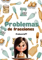Vista previa - Hojas de trabajo - Actividades y problemas de fracciones - Portada