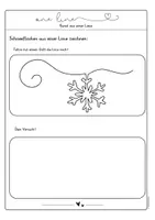 Vorschau - Arbeitsblätter - One-Line Art Schneeflocken aus einer Linie - Seite 3