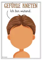 Vorschau - Mal- und Bastelvorlagen - Gefühle Knetvorlage - Gesichter kneten / Gesichter legen - Seite 2