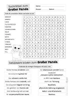 Vorschau - Spiele - Großer Panda - Arbeitsblatt mit Suchsel und "Satzpaare bilden" - Seite 2