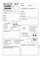 Vorschau - Arbeitsblätter - Großer Panda - Materialpaket / Sparpaket - 18 Wissenskarten und 5 Arbeitsblätter - Seite 3