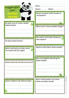 Vorschau - Arbeitsblätter - Großer Panda - 5 Arbeitsblätter - Lückentext, Suchsel, Quiz, Fragebogen, Steckbrief - Materialpaket/Sparpaket - Seite 2