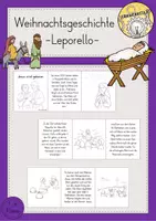 Vorschau - Arbeitsblätter - Weihnachtsgeschichte Jesus Geburt Leporello - Deckblatt