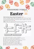 Vorschau - Spiele - Easter Crossword Puzzle – Help the Easter Bunny Find His Password! - Deckblatt