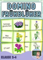 Vorschau - Stationenlernen - Frühblüher Domino - Deckblatt