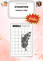 Vorschau - Mal- und Bastelvorlagen - FREEBIE: Symmetrie Tier-Mandala - Deckblatt