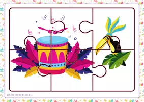 Vista previa - Tarjetas / Manipulativos - Puzzles - Carnaval - página 3