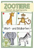 Vorschau - Fördermaterial/Inklusion - ZOOTIERE Wort- und Bildkarten - Deckblatt