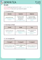 Vista previa - Hojas de trabajo - GRAMÀTICA el verb 5è - página 1