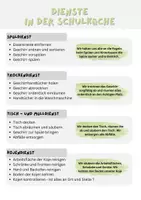 Vorschau - Merkblätter - Unsere Dienste in der Schulküche - Deckblatt