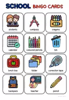 Vista previa - Unidades / Secuencias / Situaciones de Aprendizaje - School Bingo Game - página 3