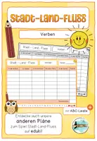Vorschau - Spiele - FREEBIE Stadt-Land-Fluss Verben - Deckblatt